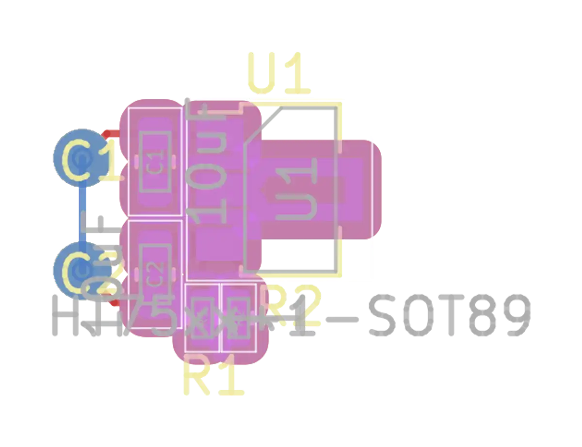 LDO/HT7533-1 PCB preview