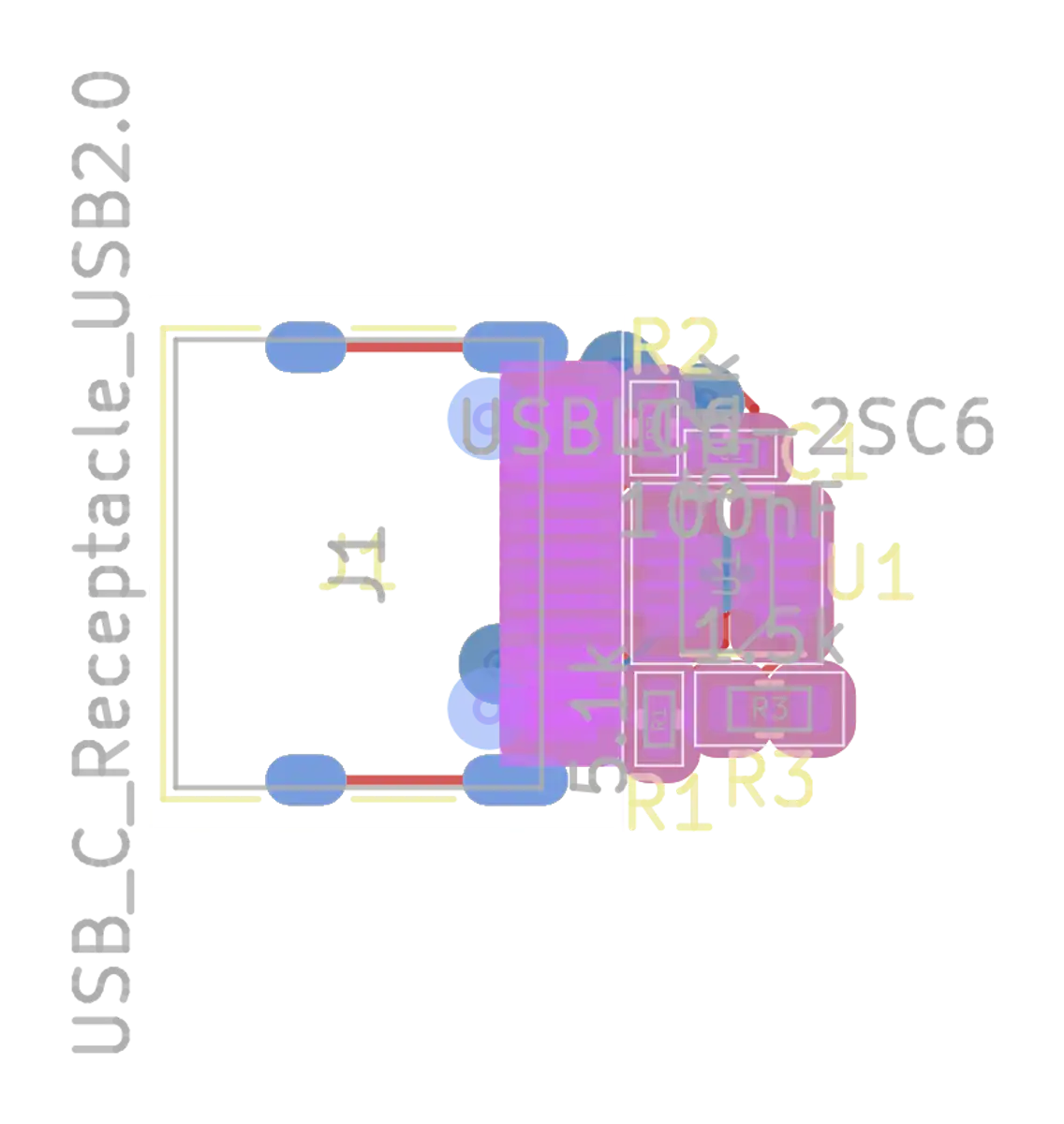 USB-C PCB preview